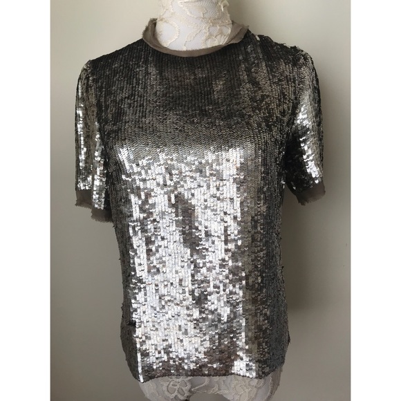 Sachin + Babi Tops - SACHIN + BABI Sequin Short Sleeve Blouse